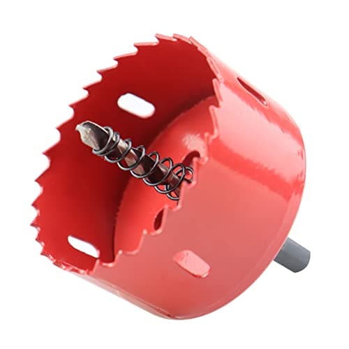 Image of BOQIIKAR 70mm HSS Bi-Metal Hole Saw, Drill Bit Fast Hole Cutter with Arbor and Centring Drill for Wood, Sheet Metal, Plasterboard, Iron, Plastic