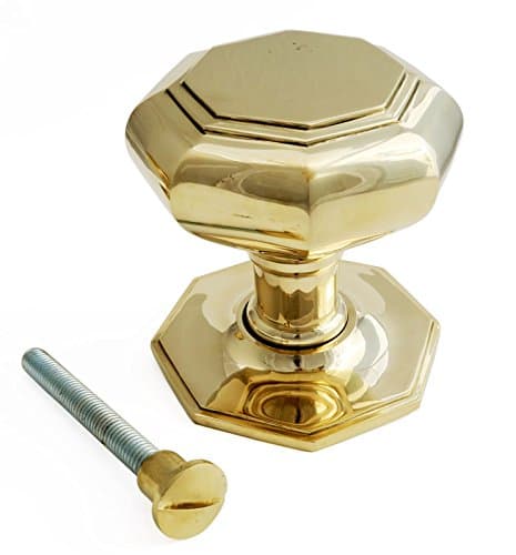 Image of Castelion® Large Solid Brass Octagonal Centre Door Knob (11cm)