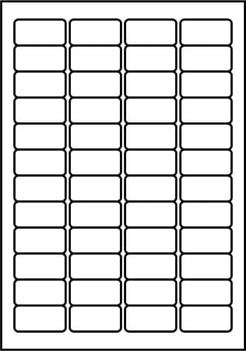Image of SmithPackaging A4 Self Adhesive Address Labels, 48 Labels Per Sheet, 100 Sheets, 45.7 x 21.2mm 4800 Labels, White,5060741920154
