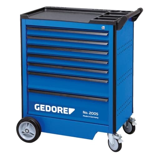 Image of GEDORE Tool Trolley Model 2005 with 7 Drawers and 308-Piece Assortment in 10 Foam Inserts for Professionals and DIY Enthusiasts