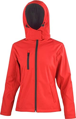 Image of Result R230F Core Tx Performance Hooded Softshell Jacket - Red/Black, Small/Size 10