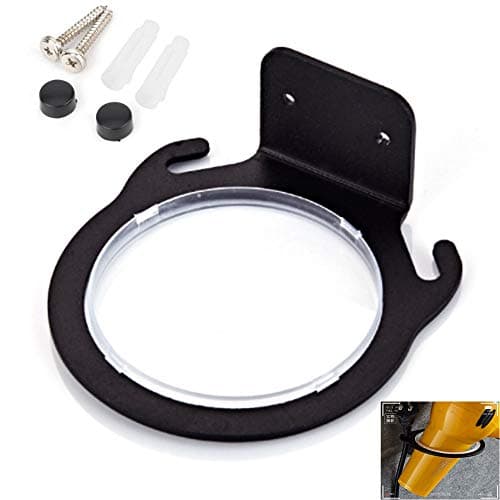 Image of NganSuRong Hair Dryer Holder Wall Mount Stand Rack Bracket Shelf Bathroom Salon Storage Organizer Stainless Steel Hairdressing Dryer Hanger Black
