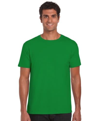 Image of Gildan Men's Adult Softstyle Crew Neck 64000 Regular Fit Short Sleeve T-Shirt, Irish Green, Medium
