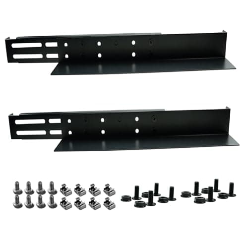 Image of 1U Server Rack Rails, Universal Rack Mount Rails Fit for Dell Compaq Hp IBM APC, 4-Post Server Rack Shelf Rail, 17"-27.9" Adjustable Depth,110 Lbs Capacity