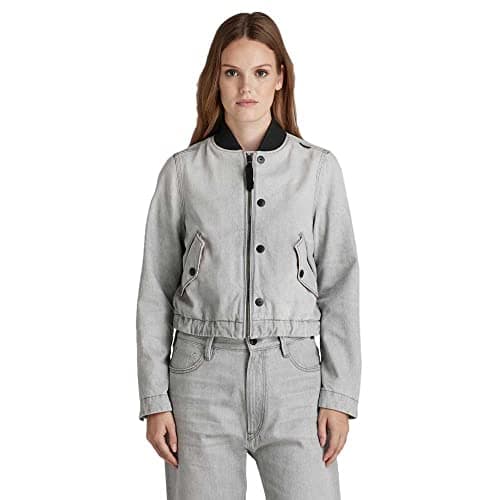 Image of G-Star Women's Drawstring Bomber Jacket, Grey (sun faded grey limestone D20599-D109-D127), S