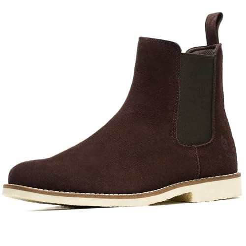 Image of SL-Saint Handmade Classic Chelsea Boots for Men Fashion Genuine Cowhide Slip On Casual (Brown Leather Lining, Adult, Men, 6, Numeric, UK Footwear Size System, Medium)