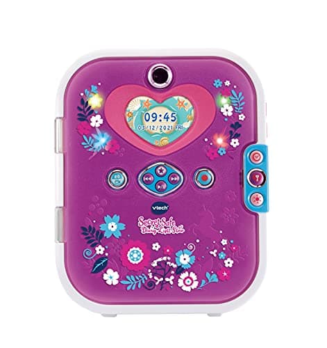 Image of VTech Purple Secret Safe Diary Light Show, Interactive Girls Diary, Secret Diary for Girls with Face Recognition, Photos & More, Gifts for Girls with Games, Ages 6, 7, 8+ Year Olds, English Version