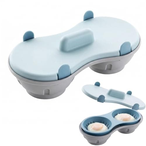 Image of Microwave Egg Poacher, Poached Egg Maker with Lid, Microwave Egg Cooker for Quick Breakfast Preparation, Healthy Meal Cooking Solution