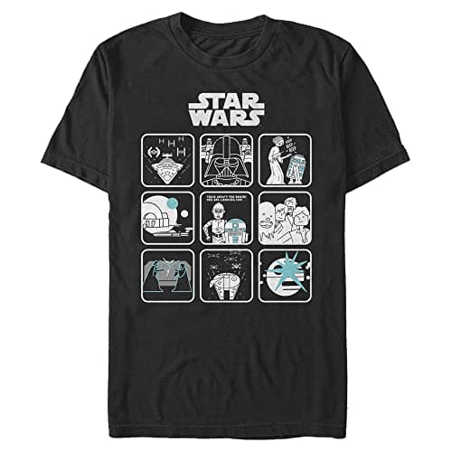 Image of STAR WARS Men's Episode Four Story T-Shirt, Black, 3XL