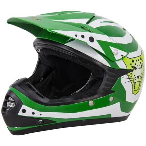 Image of Zorax Green/White XL (55-56cm) Kids Children Motocross Motorbike Helmet MX ATV Dirt Bike Helmet ECE 22-06