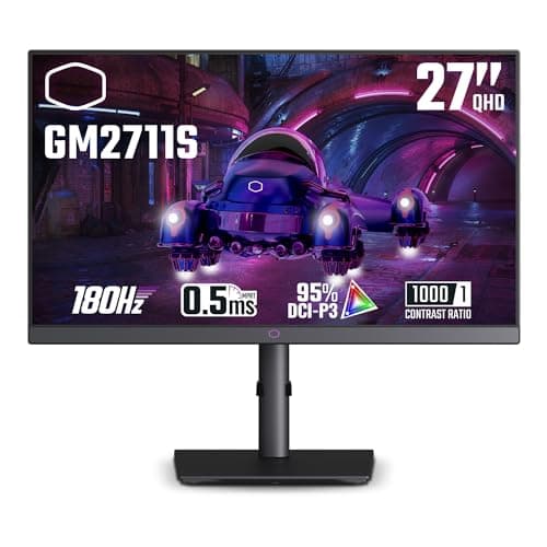 Image of Cooler Master GM2711S 27 Inch 2K 180Hz Ultra-Speed IPS Quantum Dot QHD 2560 x 1440 PC Monitor, HDR400, 2ms (GtG)|0.5ms (MPRT), Adaptive Sync AMD|Nvidia, DP1.4*1, HDMI2.0*2, USB C *1