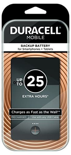 Image of Duracell Mobile +25 Hour Portable Charger External Battery Powerbank (3400 mAh) for iPhone6/6 Plus, iPad, Samsung Galaxy S7, S6 and more