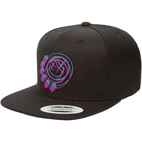 Image of Blink 182 Snapback Cap Double Six Arrows Band Logo Official Black Snapback One Size