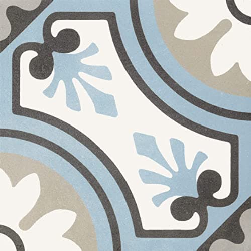 Image of Reverie Patterned Floor & Wall Porcelain Tile, Decor 8, 200mm x 200mm - Kitchen or Bathroom splashback