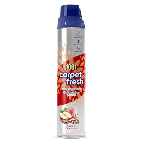 Image of 1001 Carpet Fresh Apple & Cinnamon 300ml – Carpet Freshener Spray, Odour Eliminator, Quick Dry Foam, Long Lasting Warm Fragrance, Carpet & Rug Deodoriser