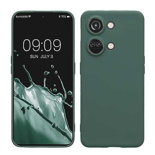 Image of kwmobile Case for OnePlus Nord 3 5G Case - Protective Slim TPU Phone Cover - Soft Matte Finish - Forest Green