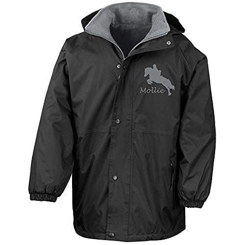 Image of Luvponies Personalised Storm-Dri Horse Riding Jacket (Black,S)