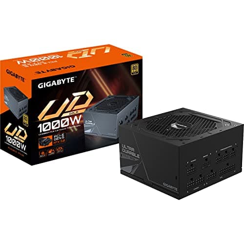 Image of Gigabyte UD1000GM PG5 80 Plus Gold Fully Modular 1000w PCIe 5.0 Power Supply Unit (Rev 2.0), ATX 3.0, 12VHPWR GPU Connector, Flat Cables, 10 Year Warranty