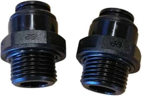 Image of John Guest Male 1/2" BSP to 12mm Push Fit Water Adaptor **(2 Pack)**