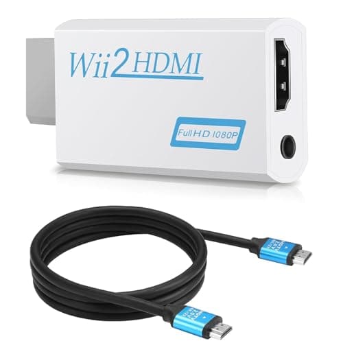 Image of Wii to HDMI Converter Real 720P/1080P HD Output Video Audio Converter Adapter with High Speed HDMI Cable 1.5M Supports All Wii Display Modes