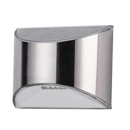 Image of SHINEOFI Stainless Steel Solar Wall Light Outdoor Lamp Led Waterproof Garden Solar Lighting for Yard and Driveway Outdoor