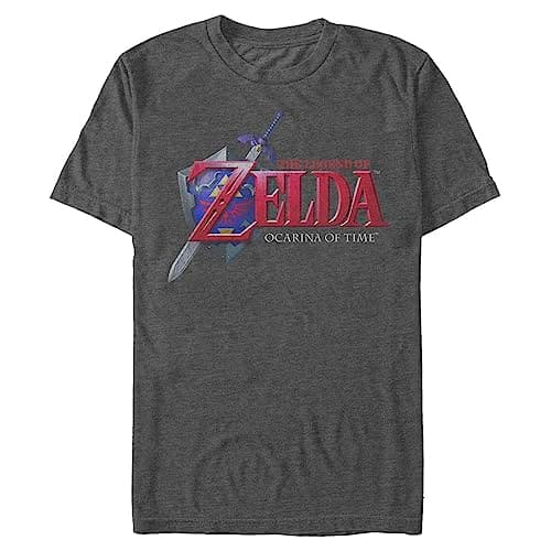 Image of Nintendo Men's Hey Ocarina T-Shirt, Premium Charcoal Heather, Medium