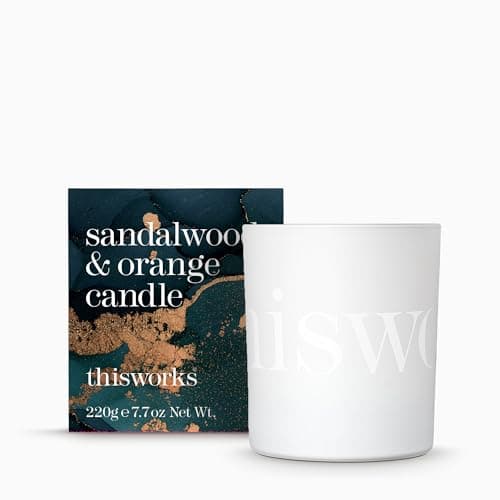Image of This Works Sandalwood & Orange Candle, 220 gm - Hand Poured and Blended with Essential Oils - Uplifting and Aromatic