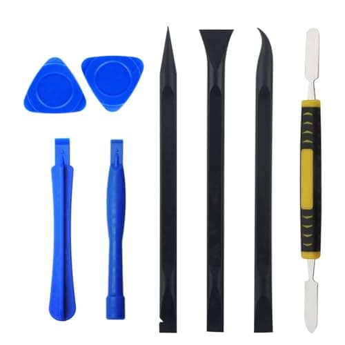 Image of 8 Pieces Metal Plastic Spudger Set Pry Opening Tool Triangle Picks Opener Compatible with iPhone iPad MacBook Laptop Repair Kit