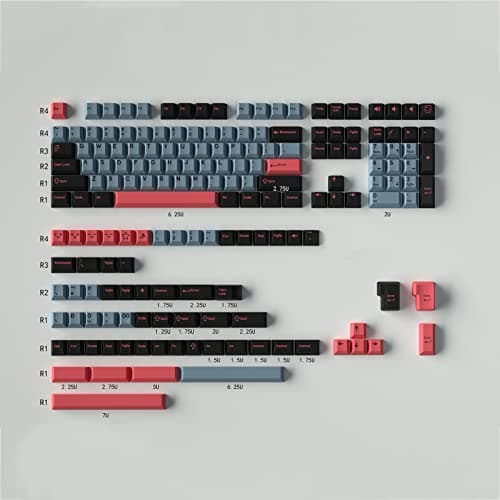 Image of 8008 Keycaps 172 Keys Cherry Profile Doubleshot Keycap Set Fit for 60% 65% 95% Cherry Mx Switches ISO ANSI Layout Mechanical Keyboard