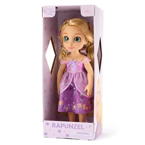 Image of Disney Store Official Rapunzel Doll with Toy Hair Brush, Tangled, 40.5cm / 16", Once Upon a Story Collection, Age 3+