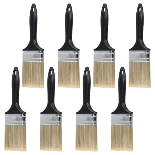 Image of UNGFEI 8 Pack Paint Brush 3 Inch Flat Brushes, Paintbrush for Walls, Ceilings, Furniture, Wood Trim