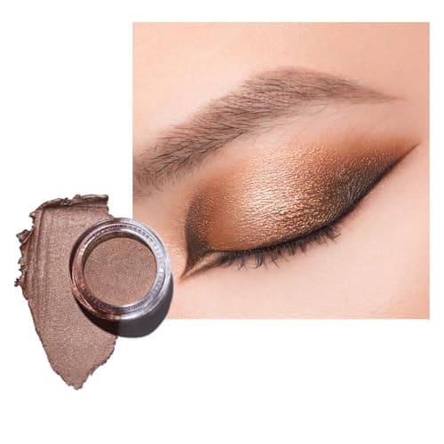 Image of Oulac Glitter Eyeshadow Metallic Finish - High Impact Hazelnut Eyeshadow Waterproof | Up to 12 Hours Wear | Creates Eye-Catching Eye Make-up, Vegan, 06g Cream Color 22 Hazelnut Latte