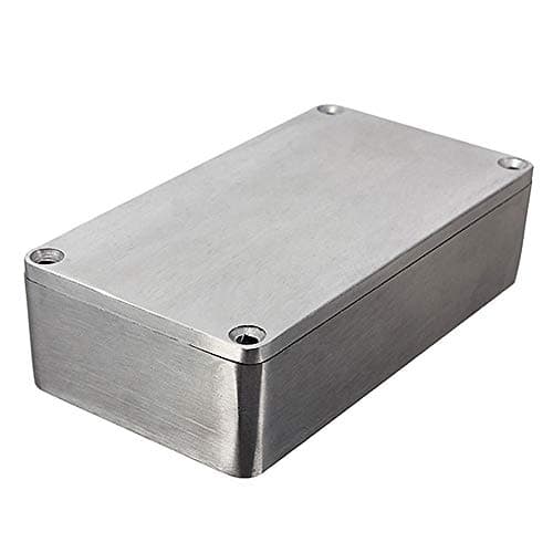 Image of ExcInter 1590N1 (122x66x39.5mm) Silver Aluminium Enclosure Electronic Diecast Stomp Project Box Waterproof for External Power/Outdoor