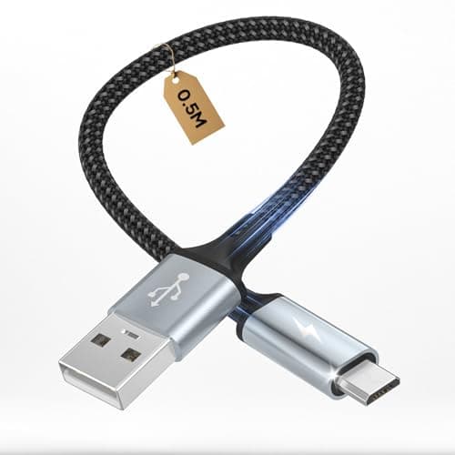 Image of layajia Micro USB Cable, USB A to Micro USB Android Charger Fast Charging Cord Compatible with Galaxy S7/S6/S5, A10, Huawei Y9, Y7, Y6, Moto E6, Xperia Z5, Z3, Kindle Fire - 0.5M