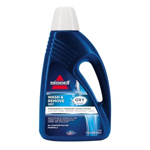 Image of BISSELL Wash & Remove Deep Clean + Oxy, For Upright Carpet Cleaners, Permanent Stain Removal, 1.5L, Carpet Cleaning Solution, 1265E
