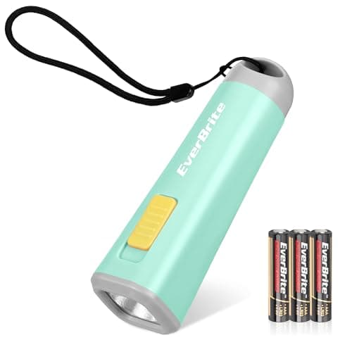 Image of EverBrite Mini LED Flashlight - Lightweight (46 g) Torch with Soft Yellow Light for Reading, Camping, and Emergencies - Green