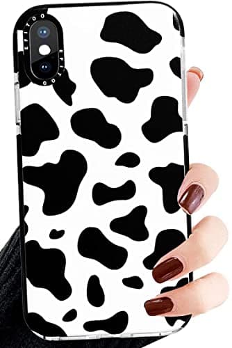 Image of Efitoo for iPhone XS Max Case Cow, Cute Animal Clear with Design Cow Spots Print Pattern Flexible Soft TPU Silicone Girls Woman Cool Protective Phone Back Cover Shell for iPhone XS Max 6.5 inch