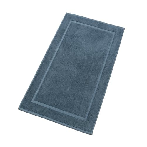 Image of Christy Renaissance Bath Mat | 100% Cotton | Towelling and Super Absorbent Shower Mat | 1000GSM | Sustainably Made | Denim