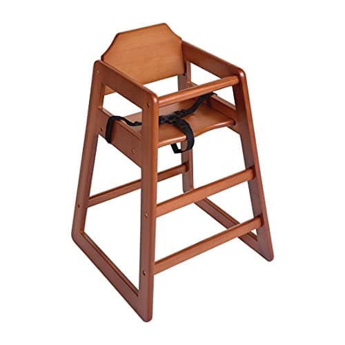 Image of Bolero Wooden Highchair - For Children Up to 36 Months or 15kg, Adjustable Harness, Stackable, Self Assembly
