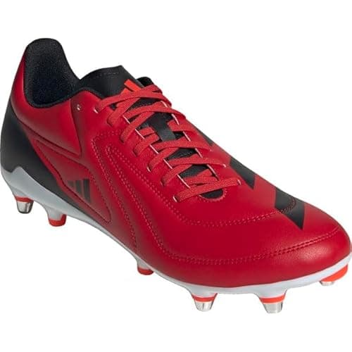Image of adidas RS-15 Soft Ground Rugby Boots - Red/Black Size 8