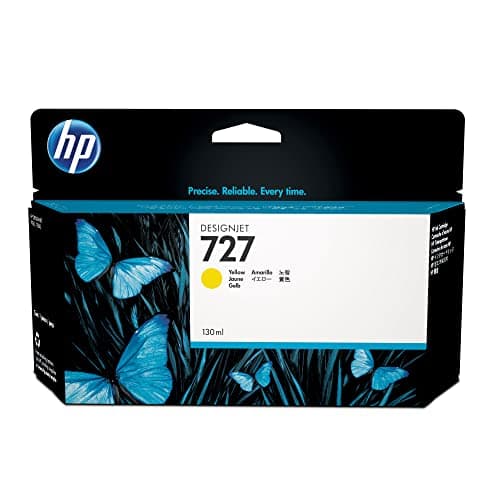 Image of HP 727 B3P21A Yellow 130 ml Genuine HP DesignJet Ink Cartridge with original HP Ink, for HP DesignJet T2500, T1500 & T900 Series Large Format Plotter Printers and HP 727 DesignJet Printhead