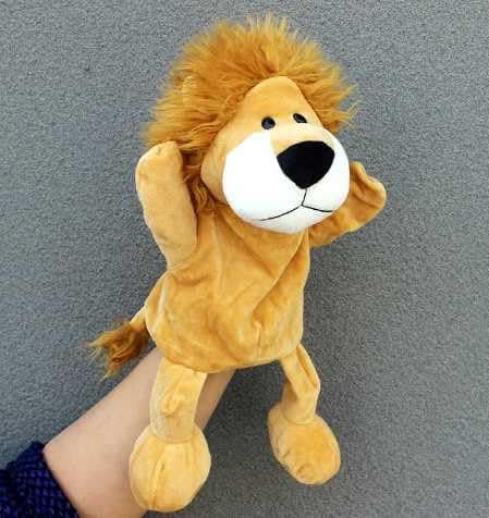 Image of 1 Piece Of Lion Puppet Gloves, 1 Piece Of Lion Badge, Cartoon Puppet Toys, Stage Performance Props, Cute Animal Brooch, Suitable For Storytelling, Birthday Gifts (Lions).