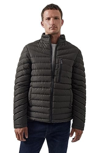 Image of French Connection Men's Lightweight Baffle Quilted Jacket Khaki XL, khaki