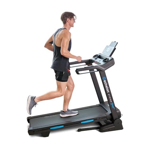 Image of Echelon Stride 30 Sport Folding Treadmill for Smart Home Cardio Workout, Power Incline Running Machine w/Bluetooth, 2.0 HP, Tablet Holder, LCD Display, 16kph Top Speed, 19 Programmes & Pulse Sensors