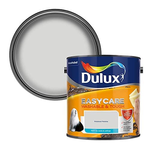 Image of Dulux 403201 Easycare Washable and Tough Matt Emulsion Paint For Walls And Ceilings - Polished Pebble 2. 5 Litres