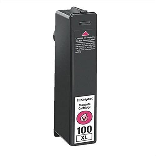 Image of Lexmark Cartridge No. 100XL - Print cartridge - High Yield - 1 x magenta - 600 pages - blister with RF alarm - LCCP, LRP
