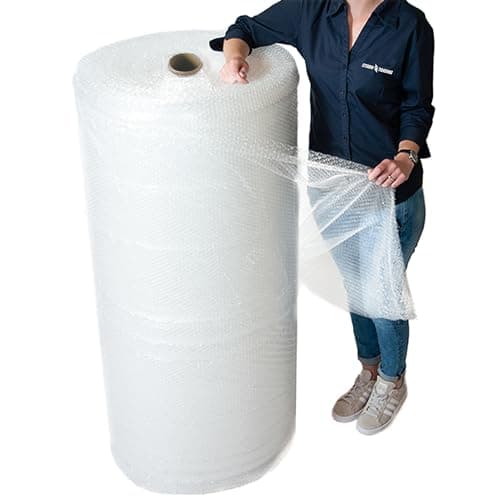 Image of 1 Meter Wide Packaging Roll of Large Bubble Wrap 1000mm x 50m Small Air Bubbles For Packing or Moving House