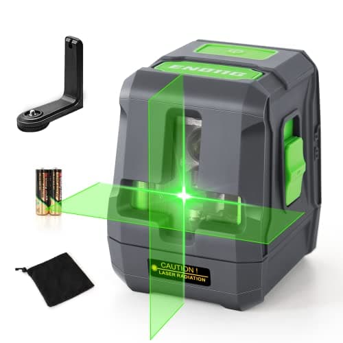 Image of Enventor Laser Level, 25M/82ft Green Beam Cross Line Laser Level, Laser Levels Self Leveling with 2 Lines Horizontal/Vertical, 2 Mode Manual/Self-Leveling, IP54, 360° Magnetic Bracket, 2 xAA Batteries