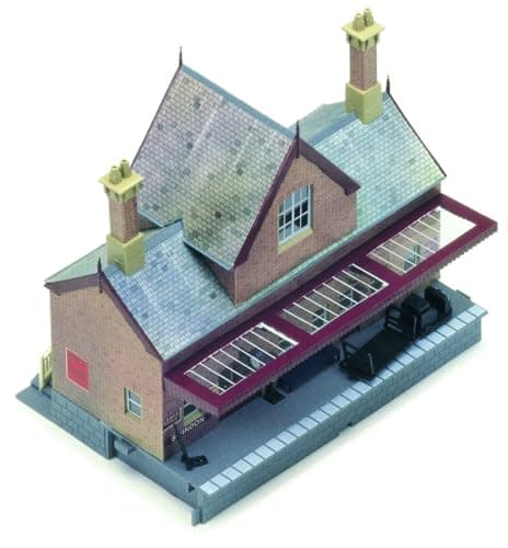 Image of Hornby R8007 OO Gauge Booking Hall - Model Railway Accessories, Miniature Diorama Scenery for Hornby Train Sets - Lifelike Train Booking Hall Model - Scale 1:76