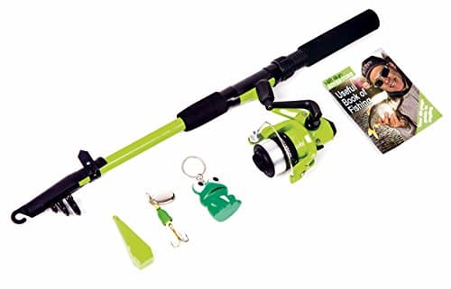 Image of Matt Hayes Adventure (1.8m/6ft) KIDS FROGGA Fish4Fun Telescopic Rod/Matching Reel/Line Weight and Spinning Lure/Key Ring and Guide Book Fishing Combo - Ideal set for young kids [99-6039659]